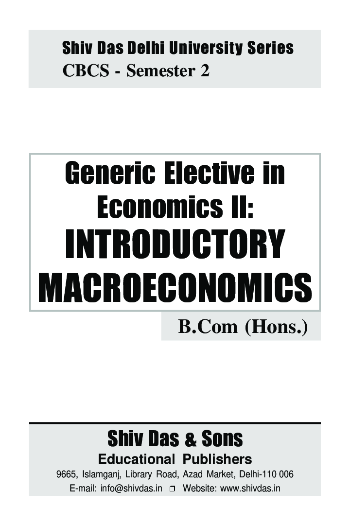 Introductory Macroeconomics For B.Com Hons Semester 2 For Delhi University - Page 2