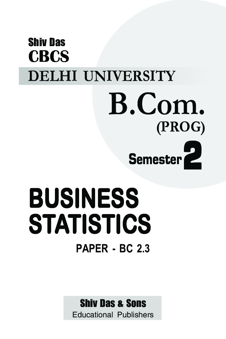 Business Statistics For B.Com Prog Semester 2 For Delhi University - Page 2