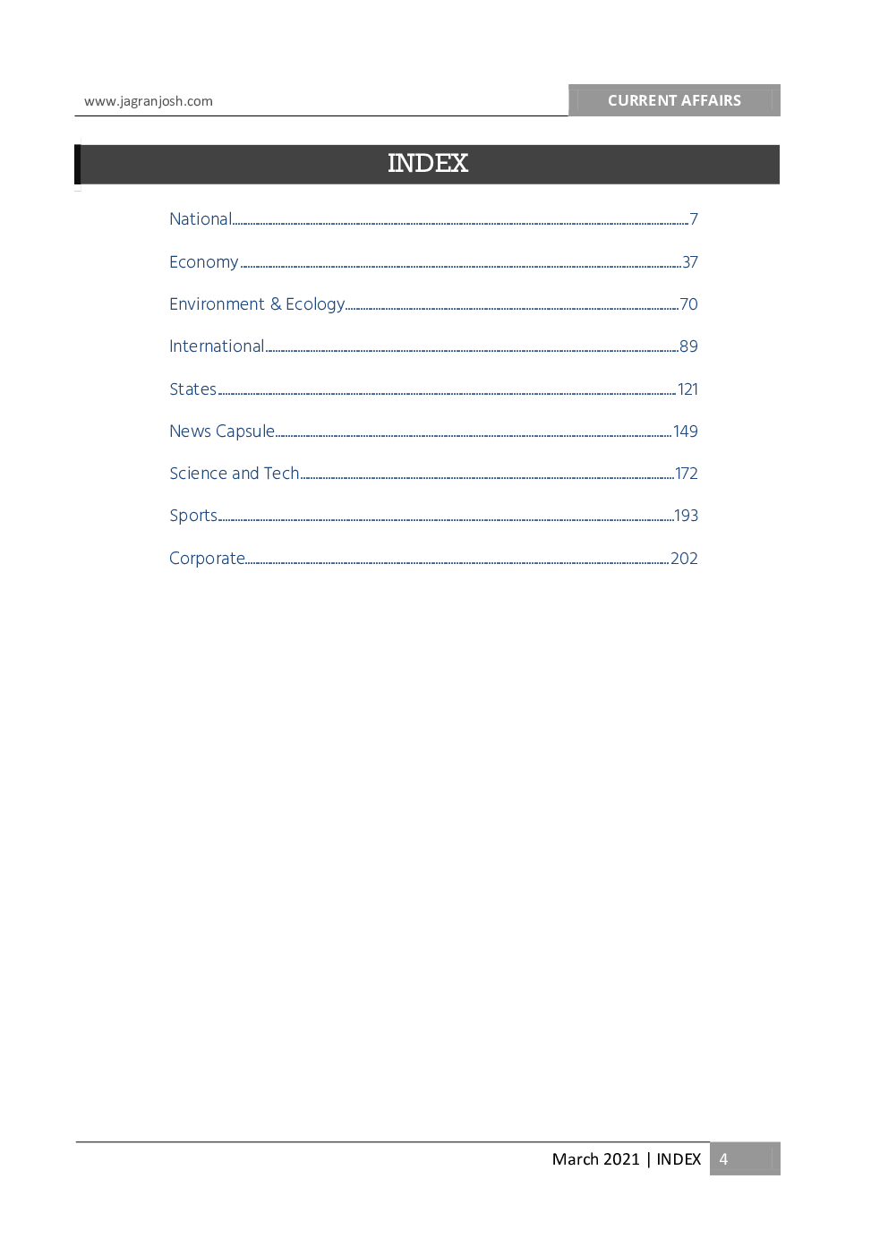 Current Affairs March 2021 E-Book - Page 4