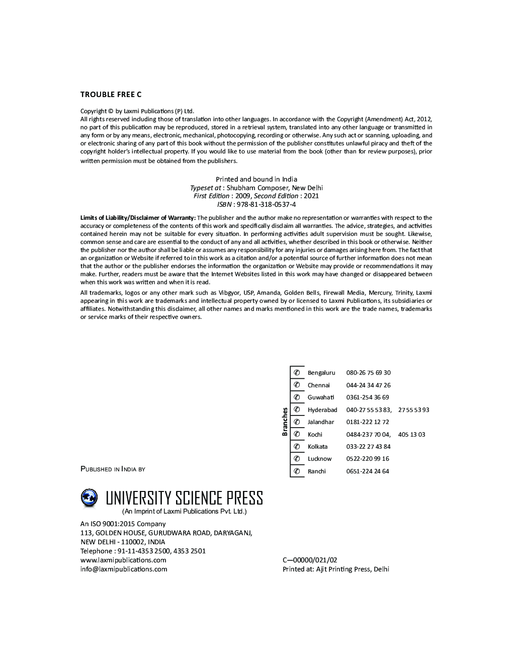 Trouble Free C (Book for C-Programming) - Page 4