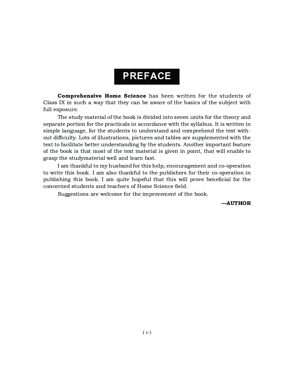 Comprehensive Home Science For Class-IX - Page 5