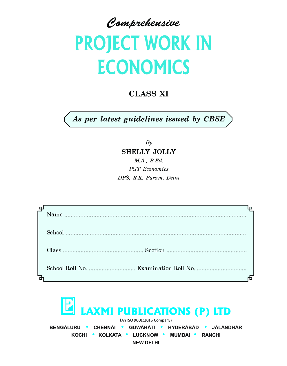 Comprehensive Project Work In Economics For Class-XI - Page 5