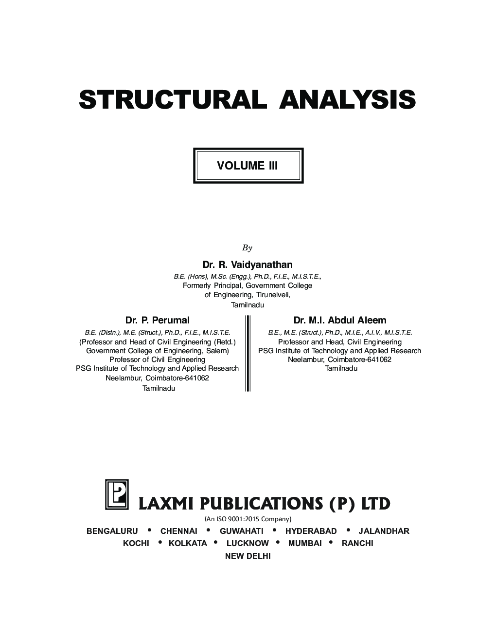 Structure Analysis Volume-III  - Page 3