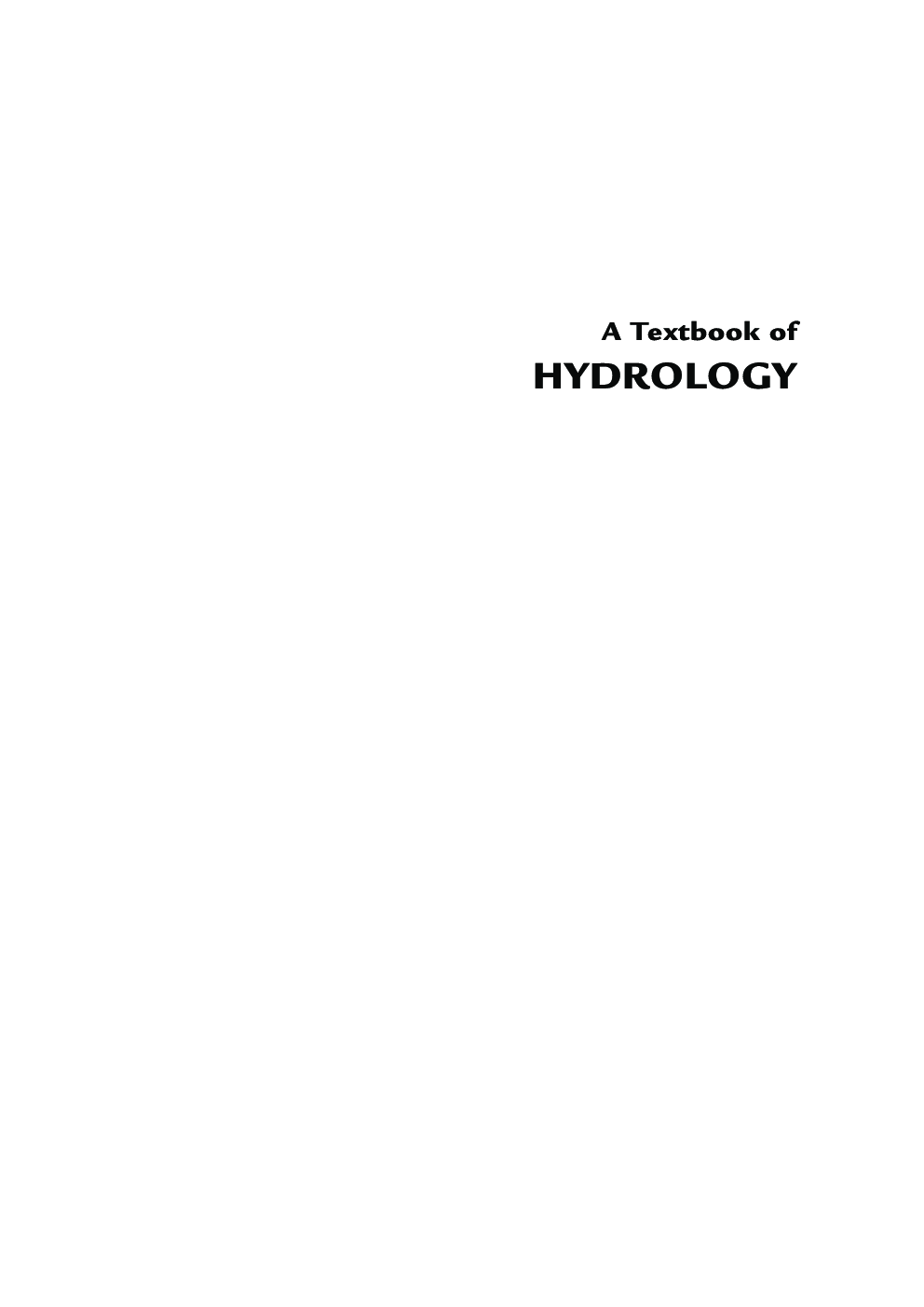 A Textbook Of Hydrology - Page 3