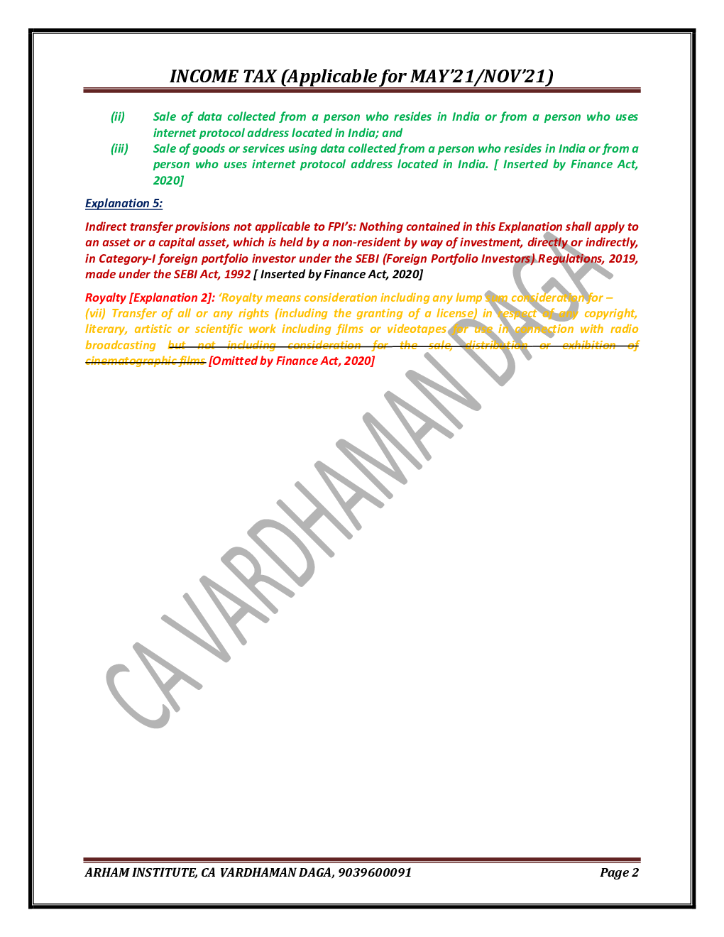 Taxation Income Tax & GST Summary Book (Applicable For MAY21/NOV21) - Page 4