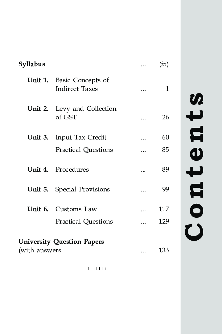 Goods & Services Tax (GST) & Customs Law For B.Com Hons Semester 6 For Delhi University  - Page 4