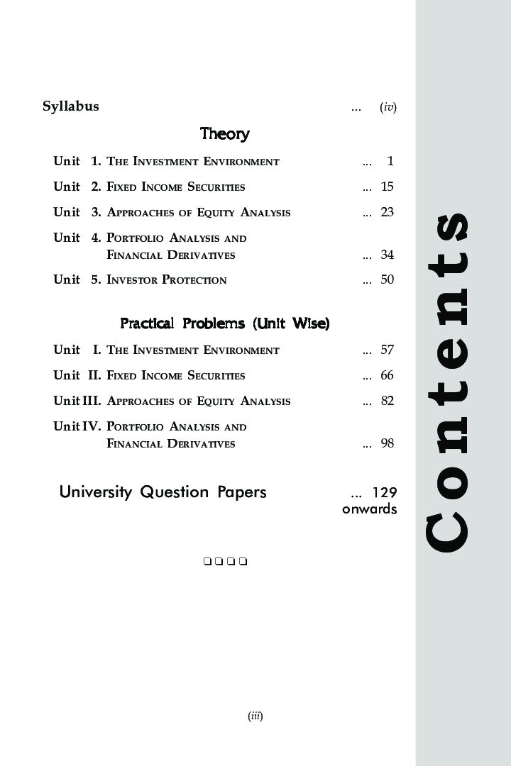 Fundamentals of Investment For B.Com Hons Semester 6 For Delhi University  - Page 4