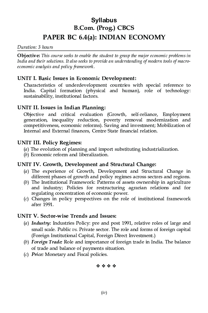 Indian Economy For B.Com Prog Semester 6 For Delhi University  - Page 5