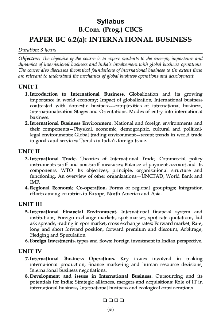 International Business For B.Com Prog Semester 6 For Delhi University  - Page 5