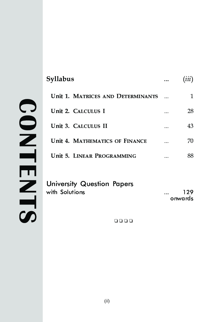 Business Mathematics For B.Com Hons Semester 4 For Delhi University  - Page 4