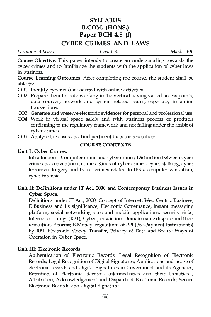 Cyber Crimes And Laws For B.Com Hons Semester 4 For Delhi University  - Page 5