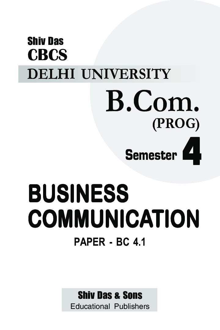 Business Communication For B.Com Prog Semester 4 For Delhi University  - Page 2