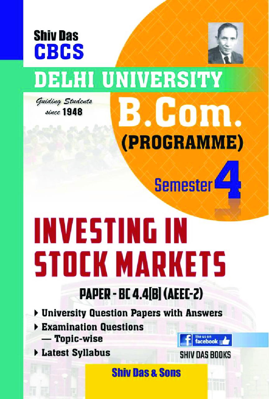 Investing In Stock Markets For B.Com Prog Semester 4 For Delhi University  - Page 1