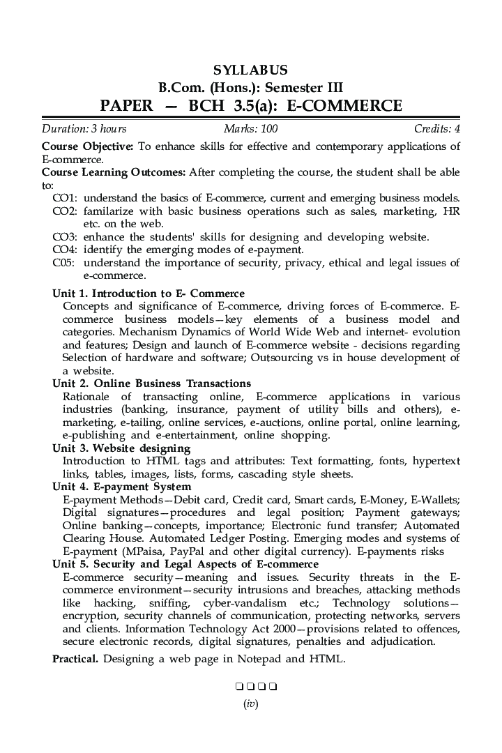 E Commerce For B.Com Hons Semester 3 For Delhi University  - Page 5