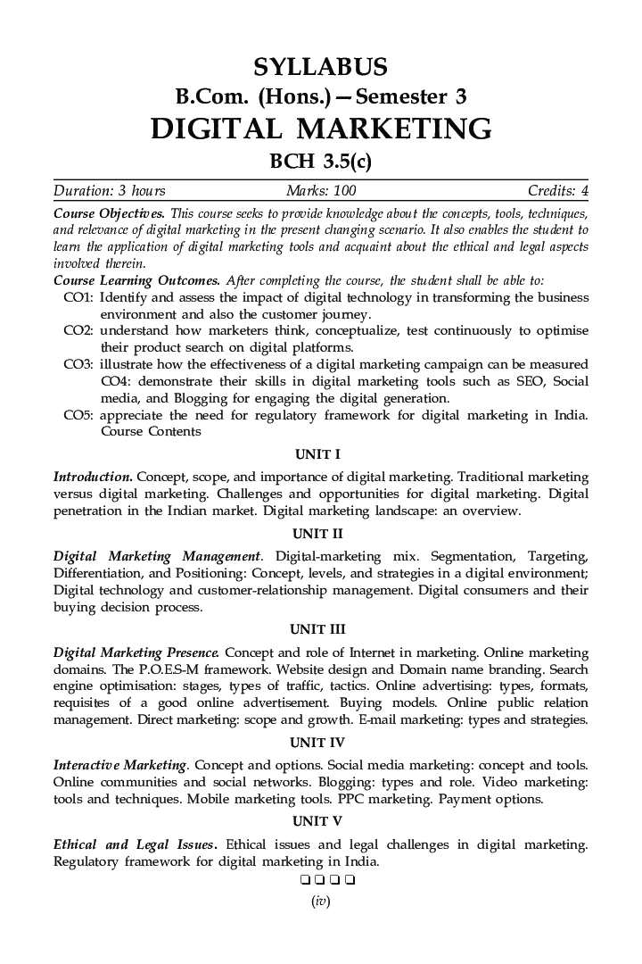Digital Marketing For B.Com Hons Semester 3 For Delhi University  - Page 5