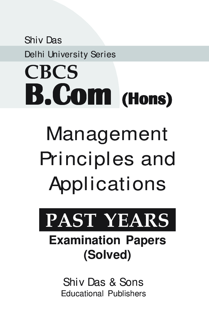 Management Principles And Applications For B.Com Hons Semester 3 For Delhi University  - Page 2