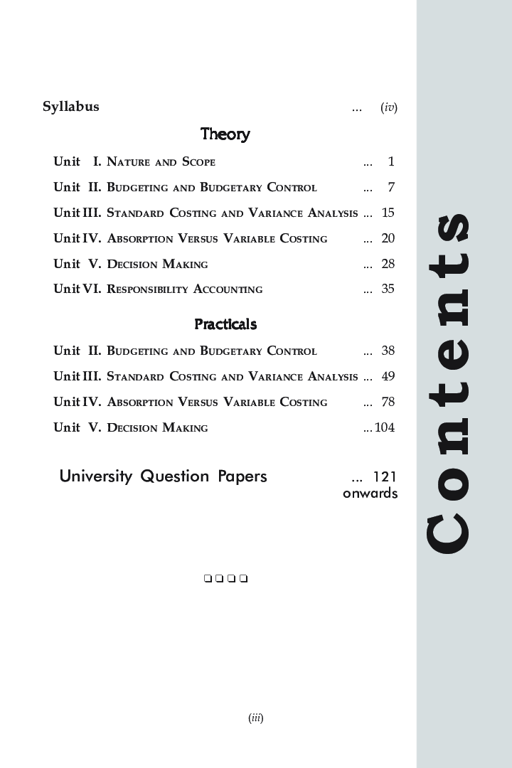 Management Accounting For B.Com Hons Semester 5 For Delhi University  - Page 4