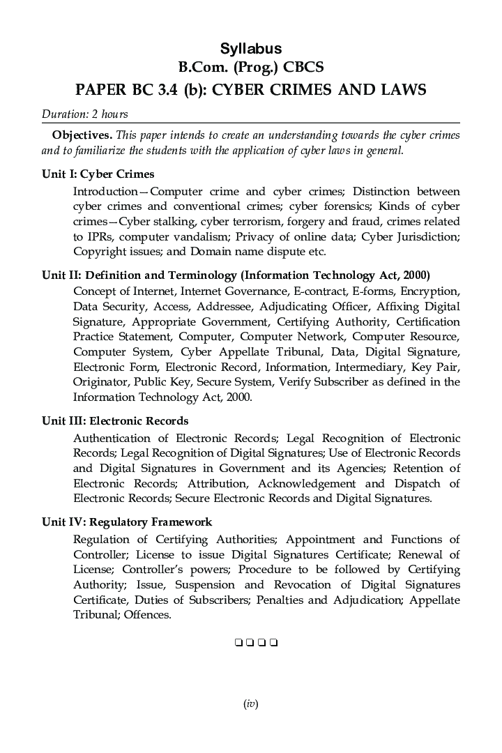Cyber Crimes & Laws For B.Com Prog Semester 3 For Delhi University  - Page 5