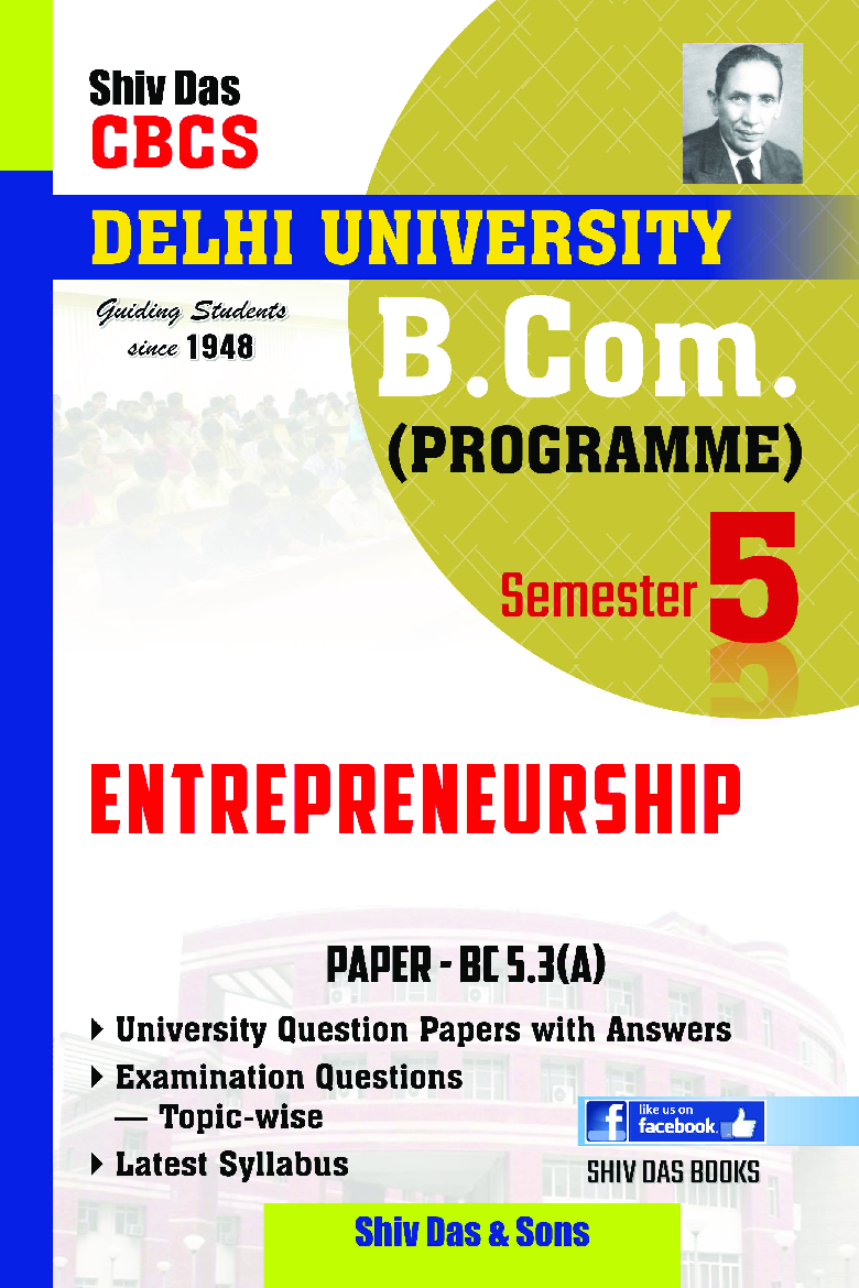 Entrepreneurship For B.Com Prog Semester 5 For Delhi University  - Page 1