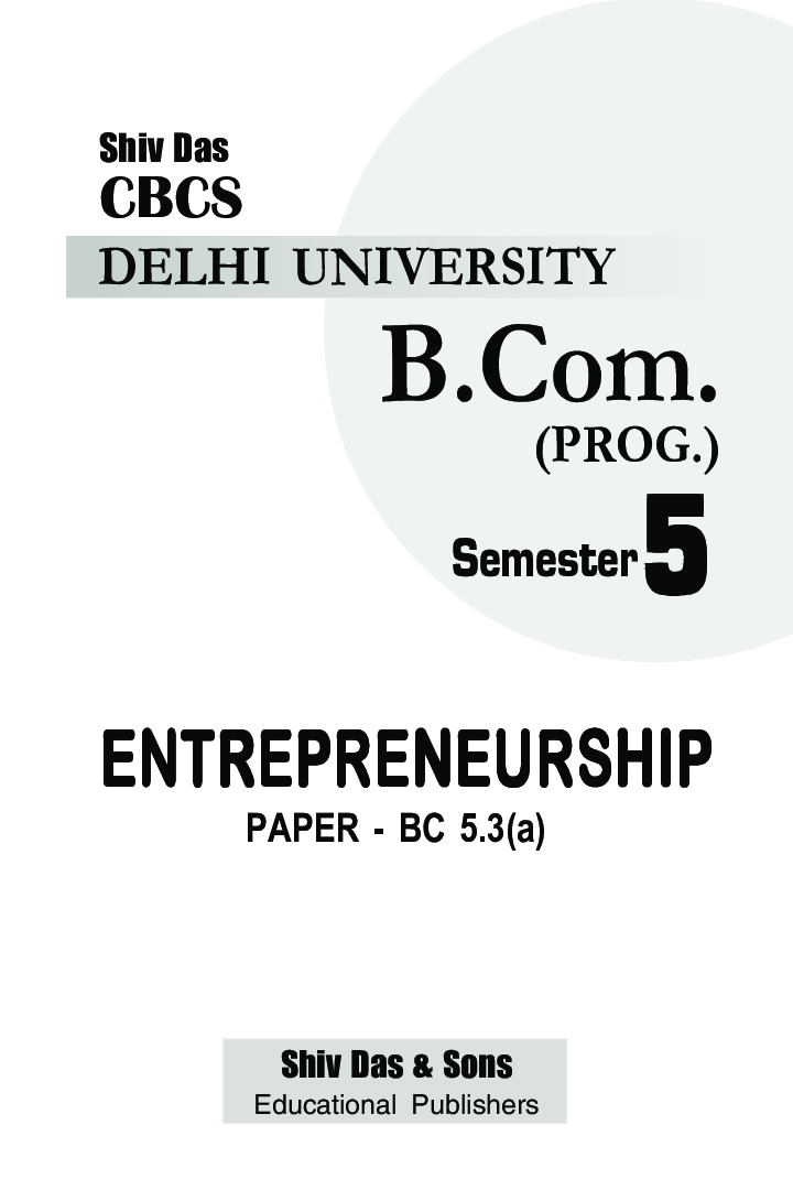 Entrepreneurship For B.Com Prog Semester 5 For Delhi University  - Page 2