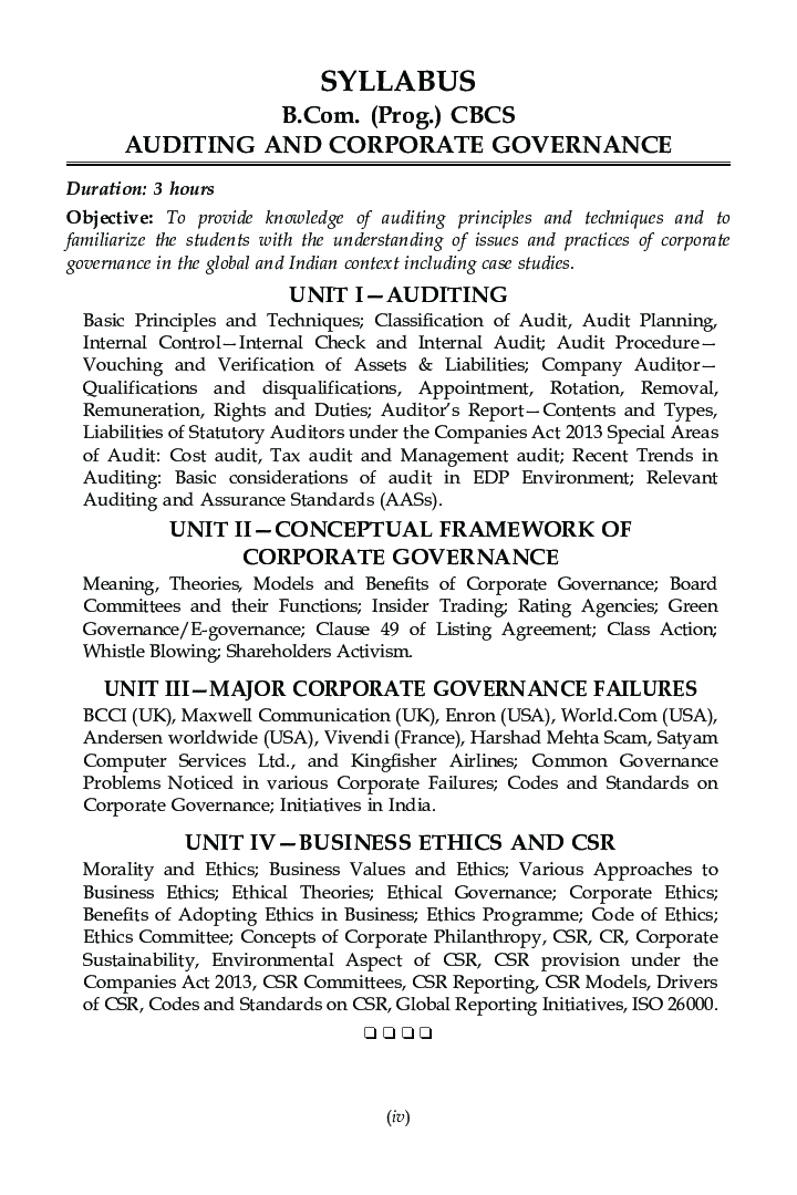 Auditing And Corporate Governance For B.Com Prog Semester 5 For Delhi University  - Page 5