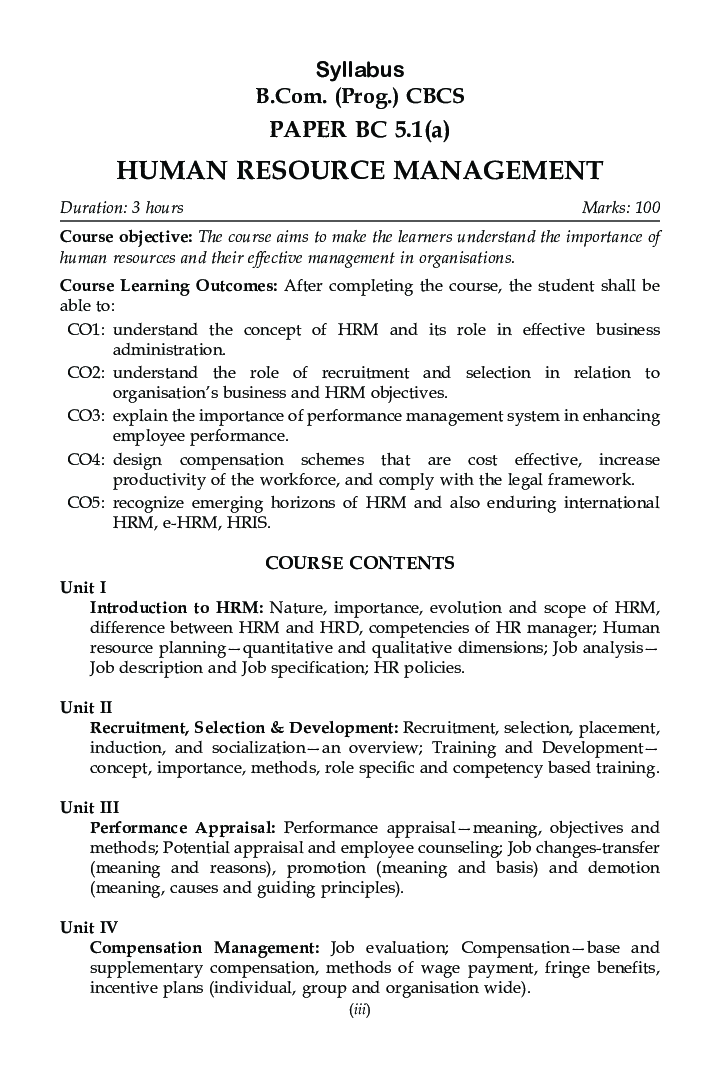 Human Resource Management  For B.Com Prog Semester 5 For Delhi University  - Page 5