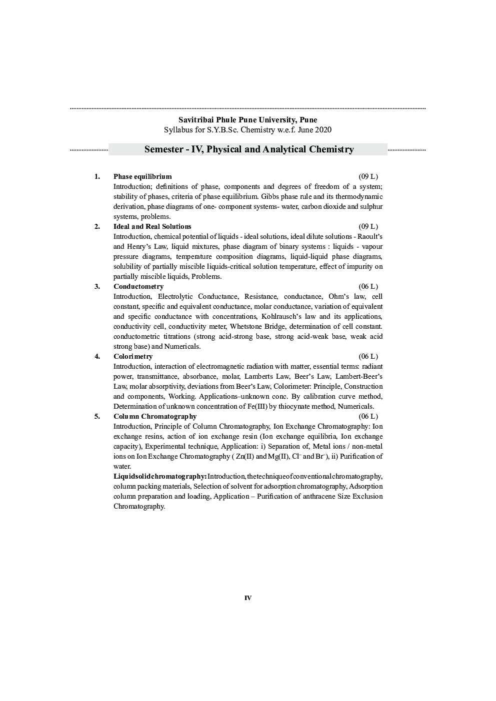 CH-401 Physical And Analytical Chemistry (SPPU) - Page 5