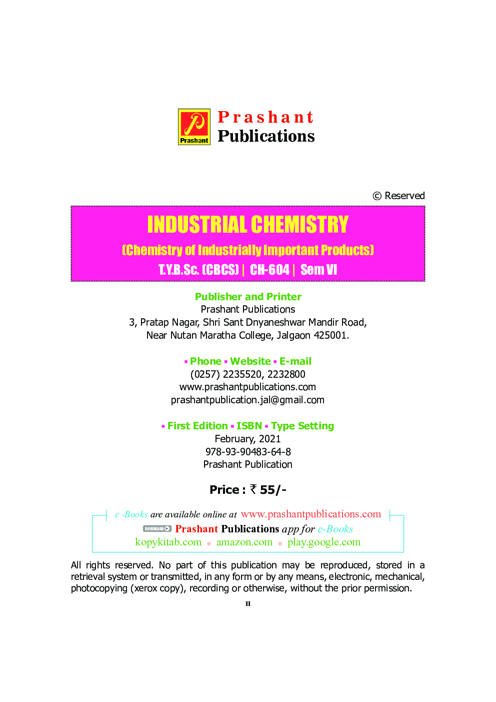 CH-604 Industrial Chemistry (Chemistry Of Industrially Important Products) (KBCNMU) - Page 3