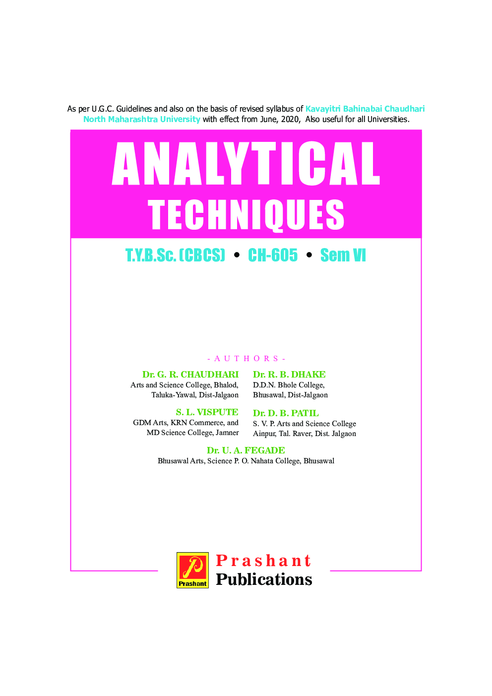CH-605 Analytical Techniques (KBCNMU) - Page 2