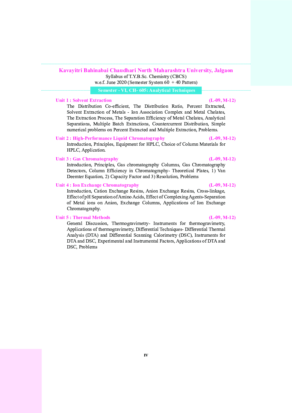 CH-605 Analytical Techniques (KBCNMU) - Page 5