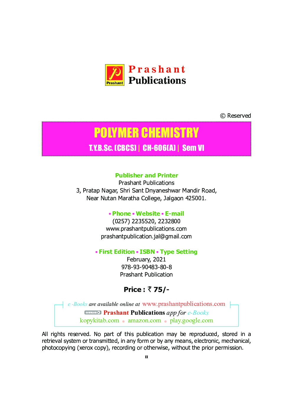 CH-606 (A) Polymer Chemistry (KBCNMU) - Page 3