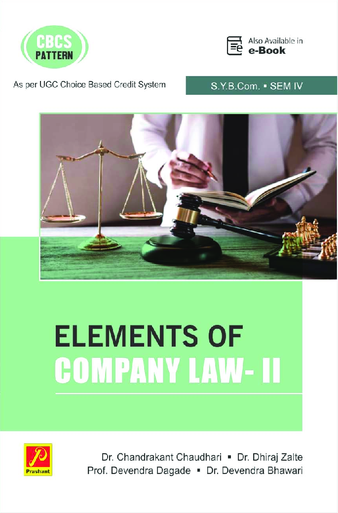 Element Of Company Law-II (Sem VI) (SPPU) - Page 1