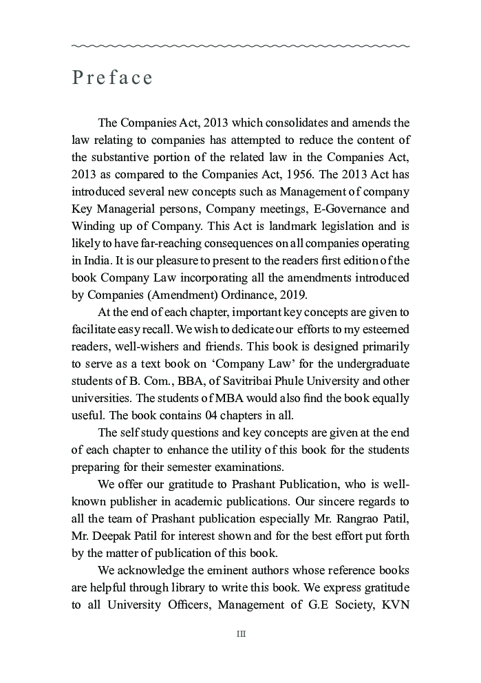 Element Of Company Law-II (Sem VI) (SPPU) - Page 4