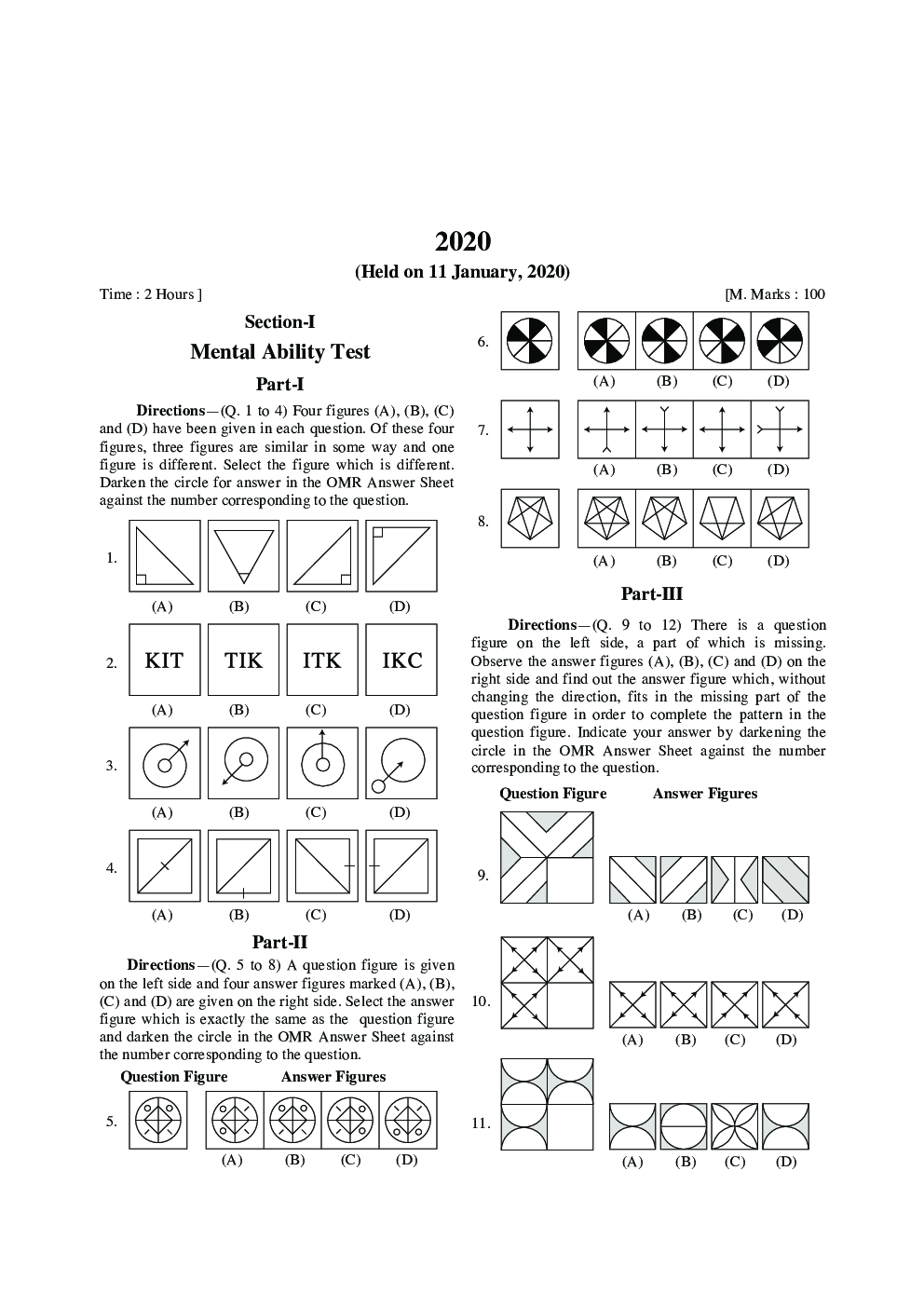 Jawahar Navodaya Vidyalaya Entrance Exam Solved Papers (For Class-VI) - Page 5