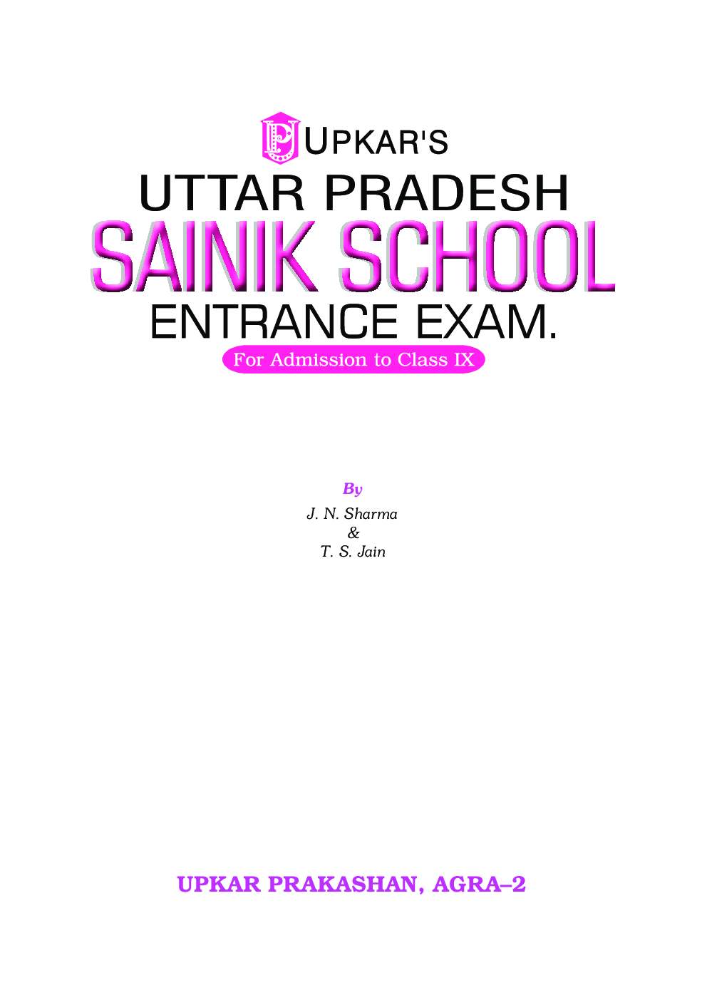 UP Sainik School Entrance Examination (For Admission To Class-IX) - Page 2