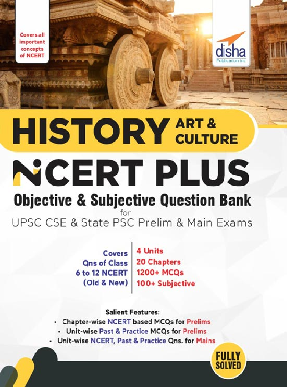 History, Art & Culture NCERT PLUS Objective MCQs For UPSC CSE & State PSC Prelim Exams - Page 1