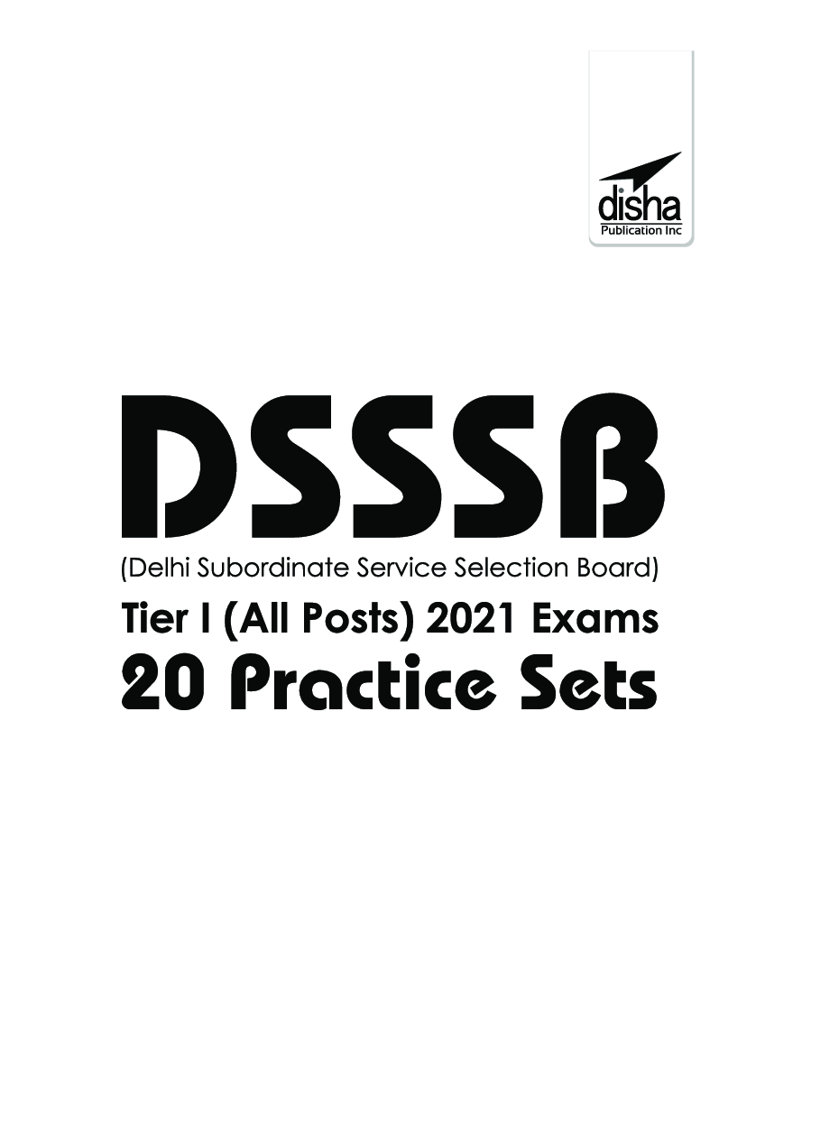 DSSSB  (Delhi Subordinate Service Selection Board) Tier I (All Posts) 2021 Exams 20 Practice Sets  - Page 2