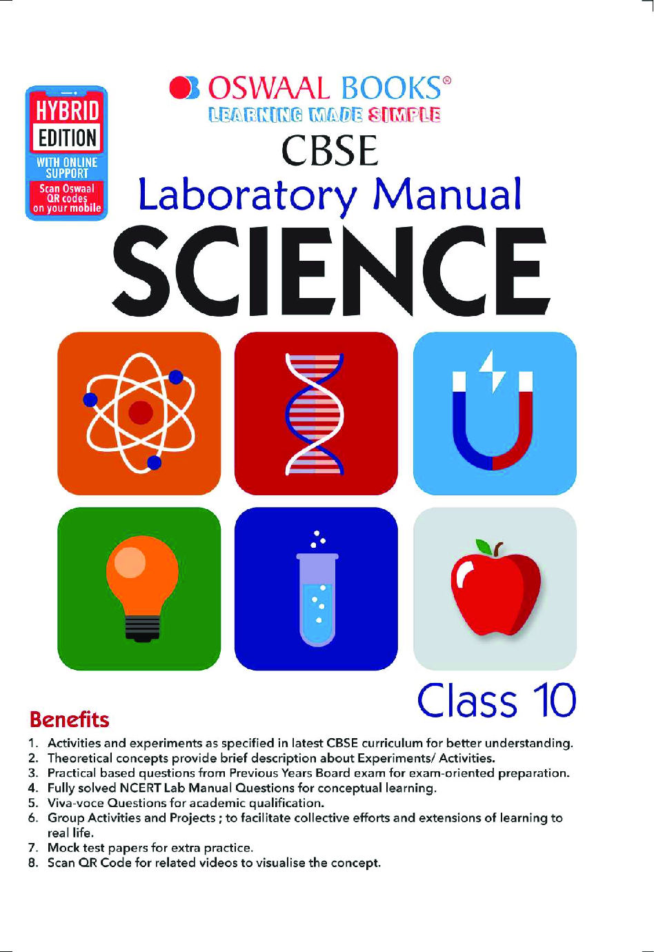 Download Oswaal CBSE Laboratory Manual Class 10 Science Book (For 2022