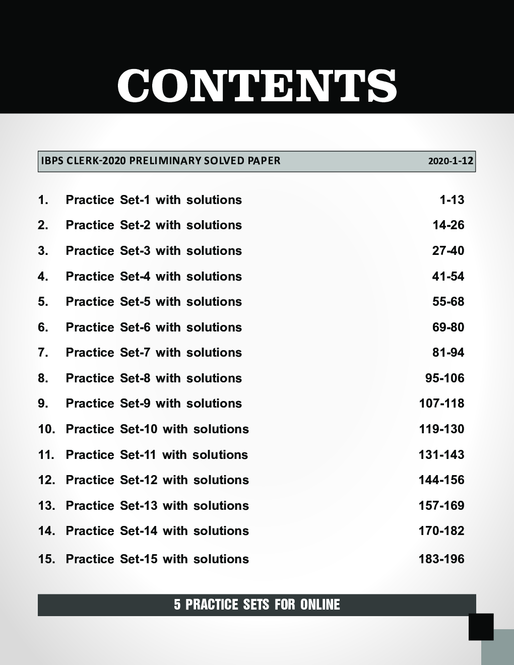 20 Practice Sets For IBPS Bank Clerk Preliminary Exam - 15 in Book + 5 Online Tests 6th Edition - Page 4