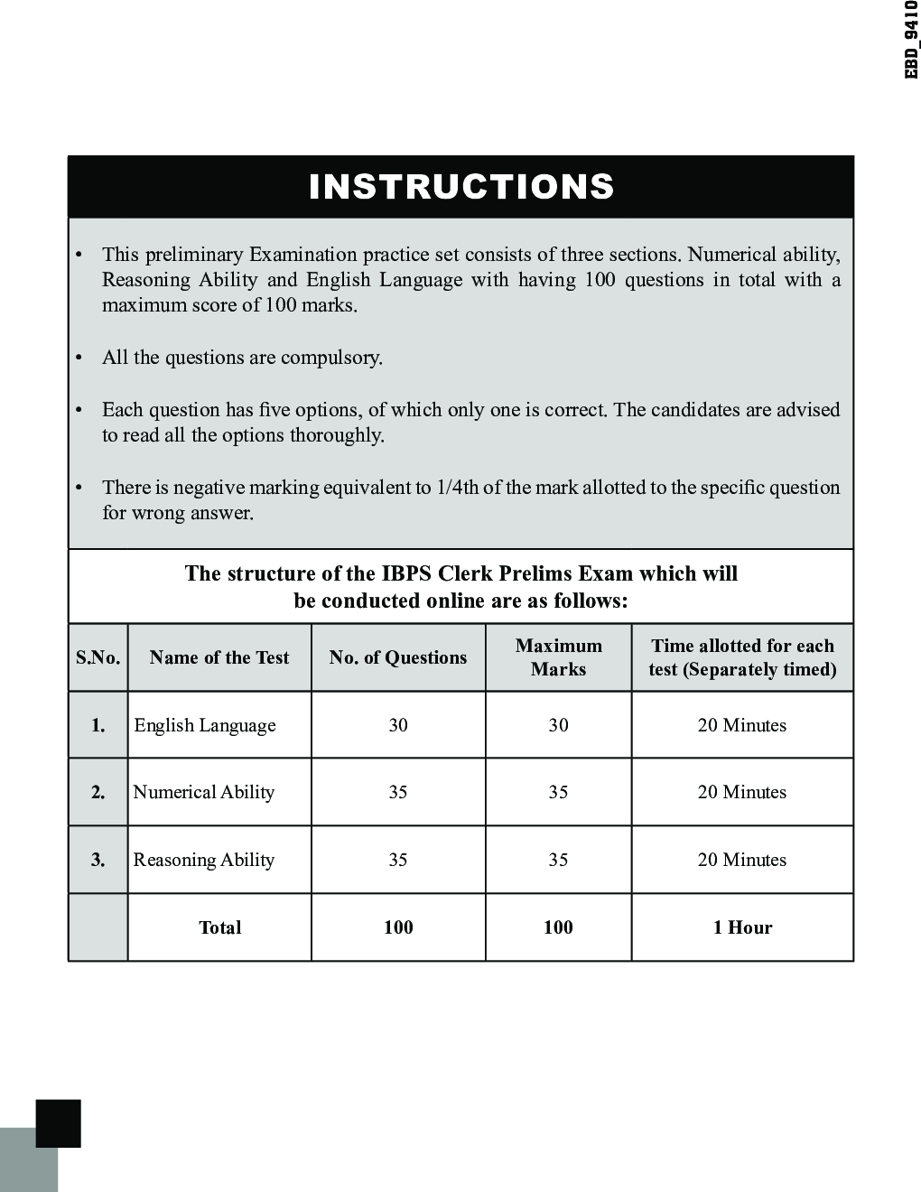 20 Practice Sets For IBPS Bank Clerk Preliminary Exam - 15 in Book + 5 Online Tests 6th Edition - Page 5