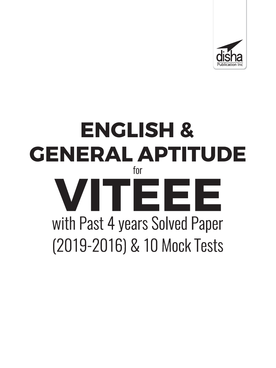 English & General Aptitude For VITEEE With 5 Past Solved Papers & 10 Mock Tests - Page 2