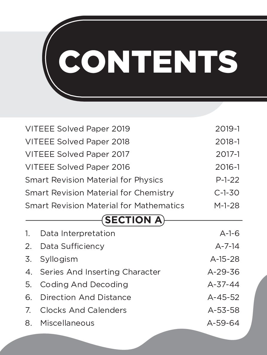 English & General Aptitude For VITEEE With 5 Past Solved Papers & 10 Mock Tests - Page 4