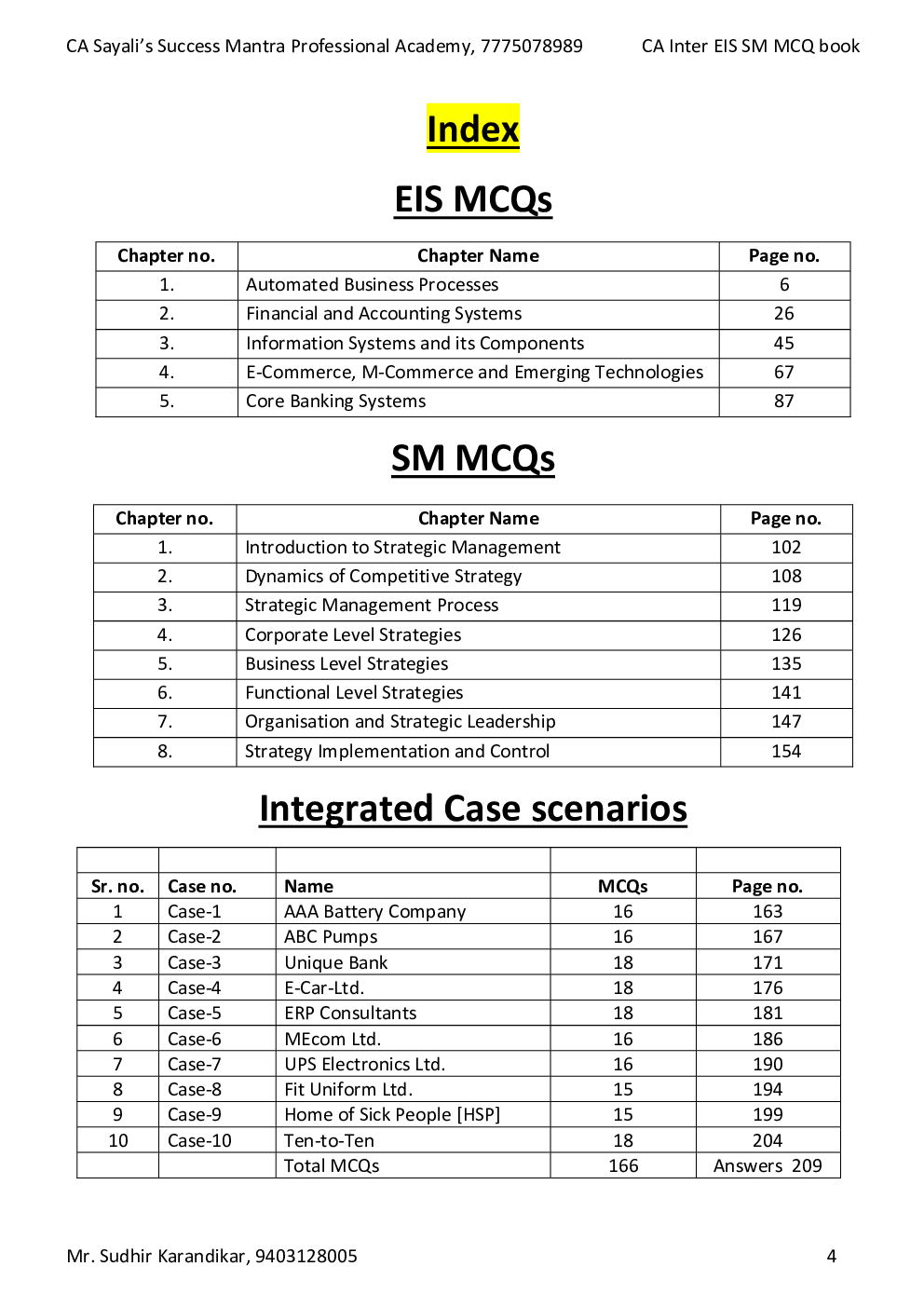 Intermediate EIS SM MCQ Book With Integrated Case Studies - Page 5