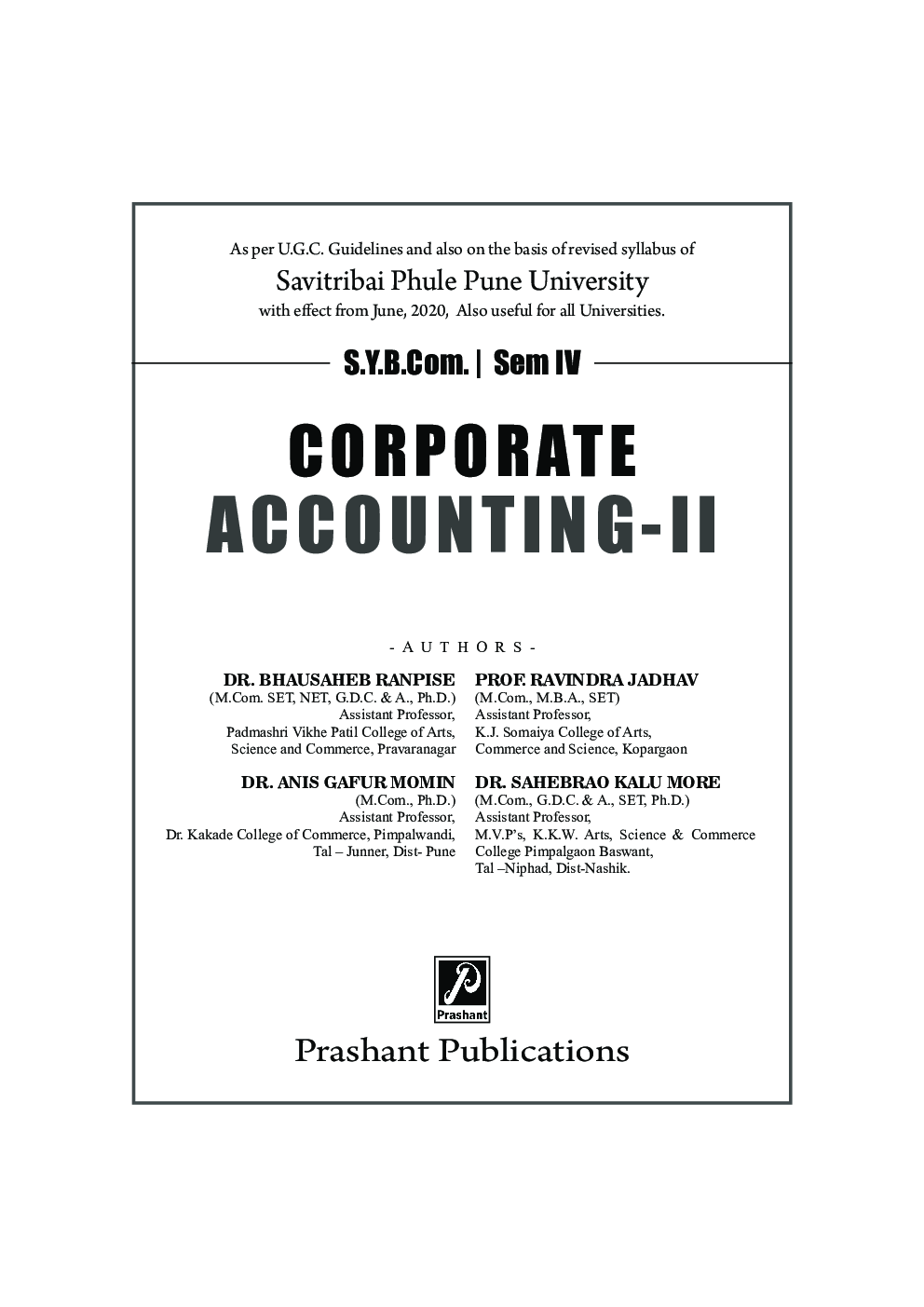 Corporate Accounting II (SPPU) - Page 2