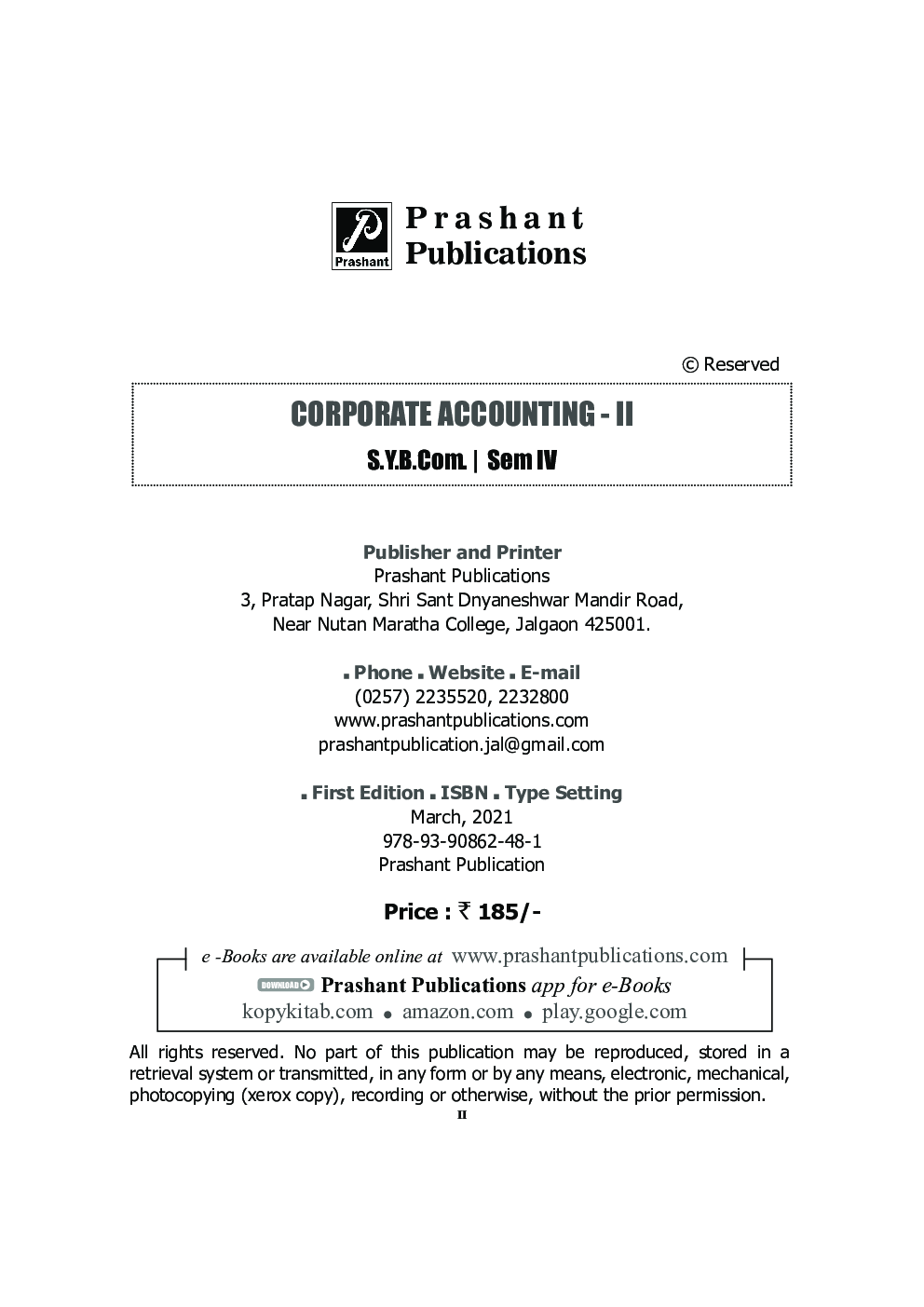 Corporate Accounting II (SPPU) - Page 3