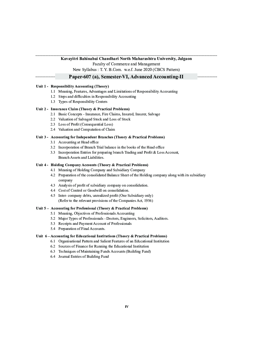Advanced Accountancy - II (KBCNMU) (Sem VI) - Page 5
