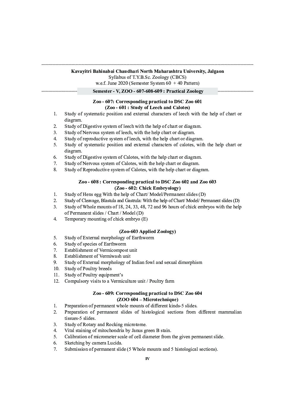ZOO 607-608-609 Practical Zoology - (Sem-VI) (KBCNMU) - Page 5