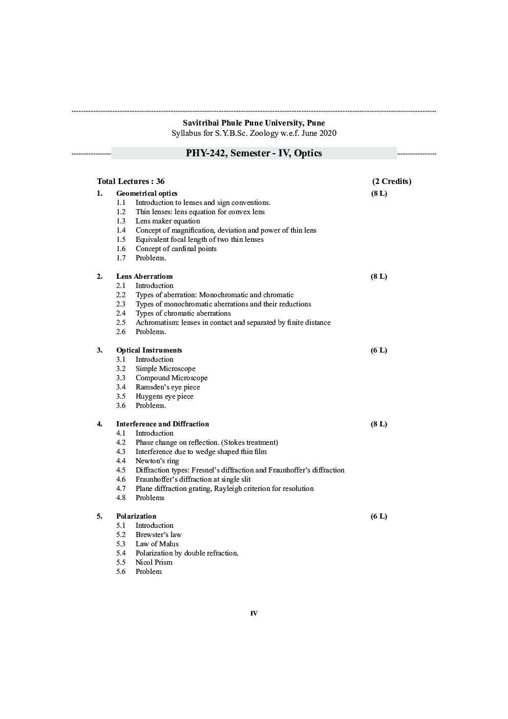 PHY 242 Optics (SPPU) - Page 5