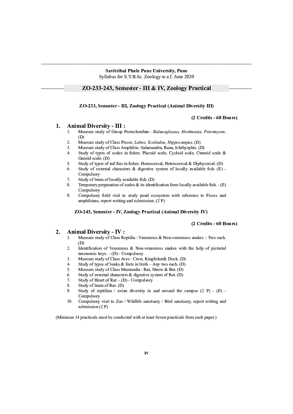 Zoo-233-243 : Zoology Practical (Animal Diversity) (SPPU) - Page 5