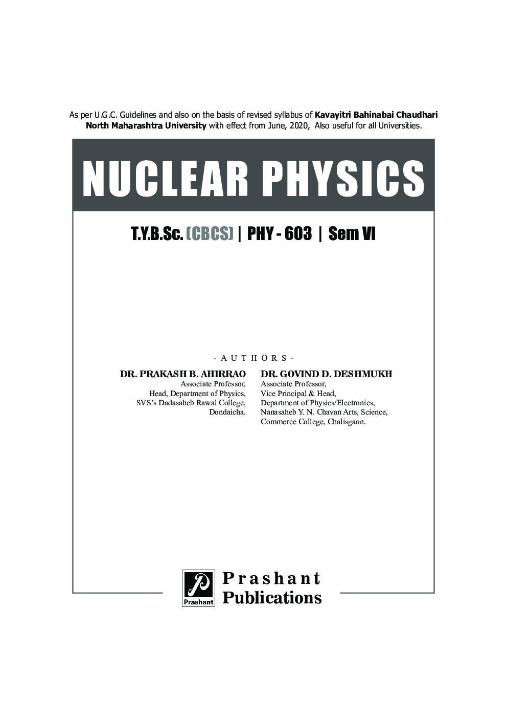 PHY 603 Nuclear Physics (KBCNMU) - Page 2
